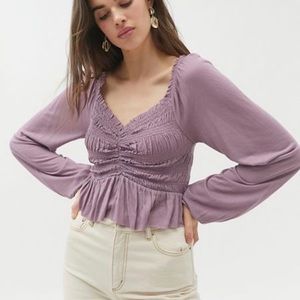 Urban Outfitters Long-Sleeved Ruched Top